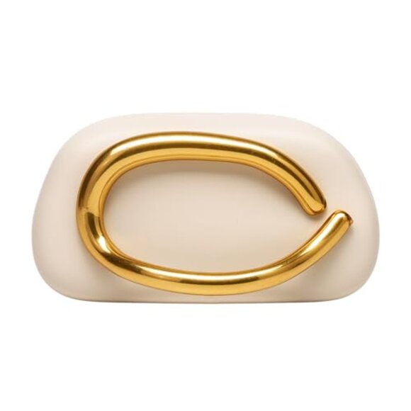 Chic Evening Clutch with Detachable Chain Gold Clasp Box Bag Versatile Styling